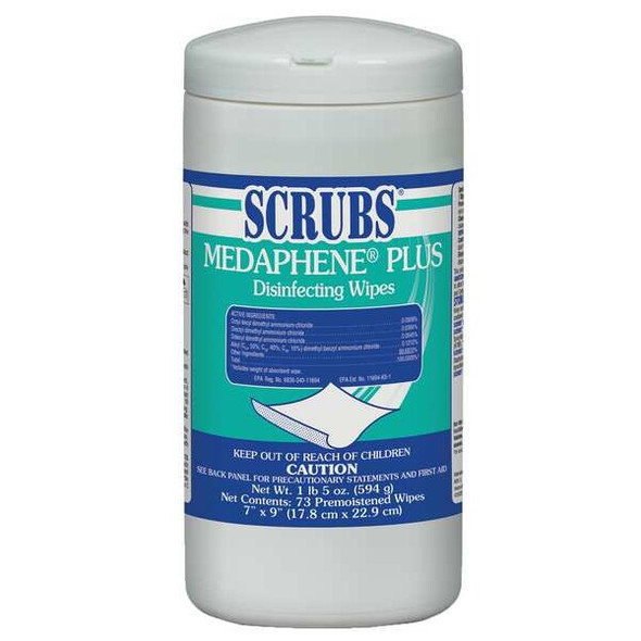 Scrubs Disinfecting Wipes,Canister,65 Wipes, 6 PK 96365