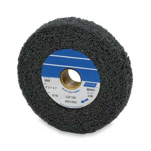Norton Abrasives Convolute Wheel, Clean/Finish, 6x1x1, MED 66261058507
