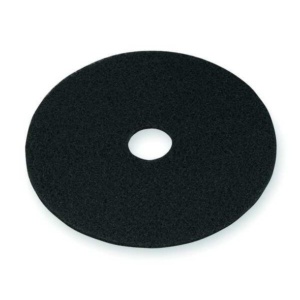 3m Stripping Pad, Stripping, Black, 20 in Dia, Polyester, 5 PK 7200