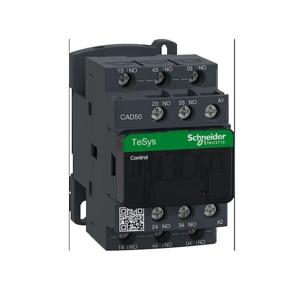 Schneider Electric IEC Control Relay, 5NO, 120V AC, 10 A CAD50G7