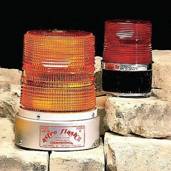 Warning Light, Red, Strobe Tube, 120V AC, 80 FPM, 4 3/32 in Dia., (F) 1/2 in NPT or Surface