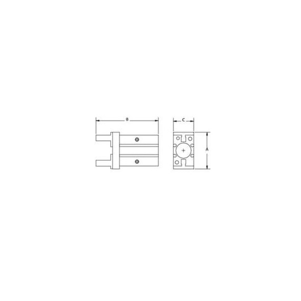 Smc Linear Guide Air Gripper, 20.9 mm, 7 bar MHZ2-16D