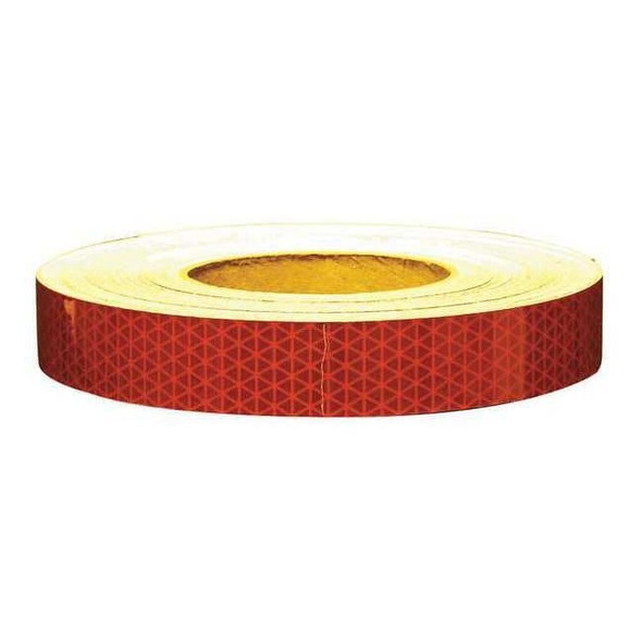 Oralite Reflective Tape,W 1 In, L 50 Yd,Red 18709