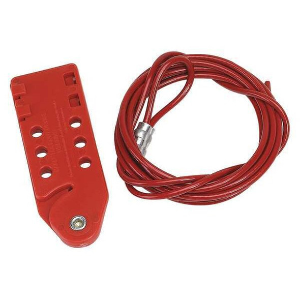 Brady Tab-Cinching Cable Lockout, 10 ft. L, Cable Dia.: 3/16 in CABLO-10