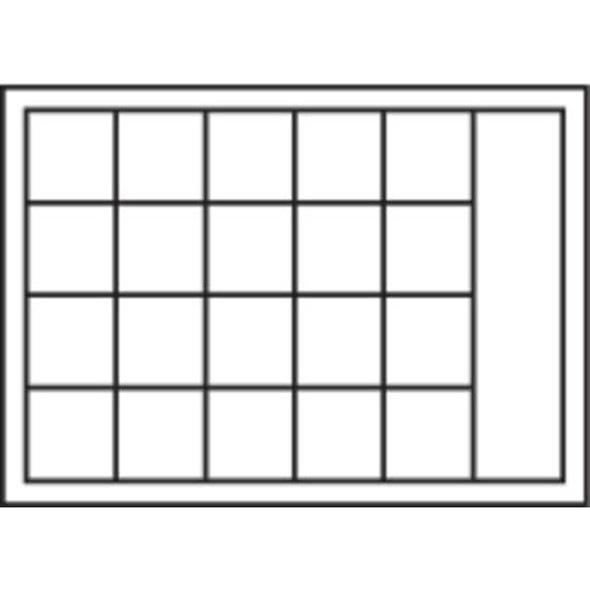 Steel, Compartment Drawer, 12 1-2 in D x 3 1-8 in H x 18 3-8 in W  109-95-D570