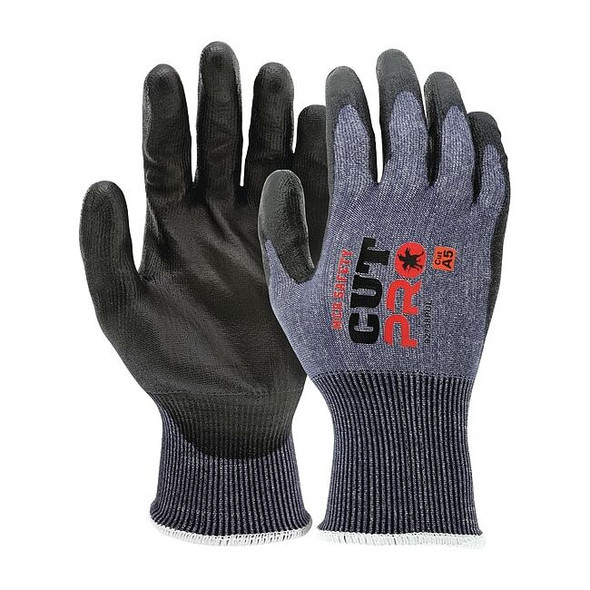 Coated Gloves, Cut Level A5 ,Dipped ,Polyurethane ,Smooth ,L 12 PK