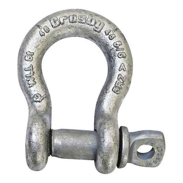 Crosby Anchor Shackle,Screw Pin,1-1-2" Pin Dia. G-209A