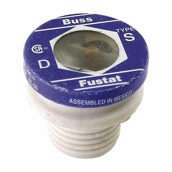 Eaton Bussmann Plug Fuse, 6.25A, 10kA at 125V AC, 4 PK S-6-1/4