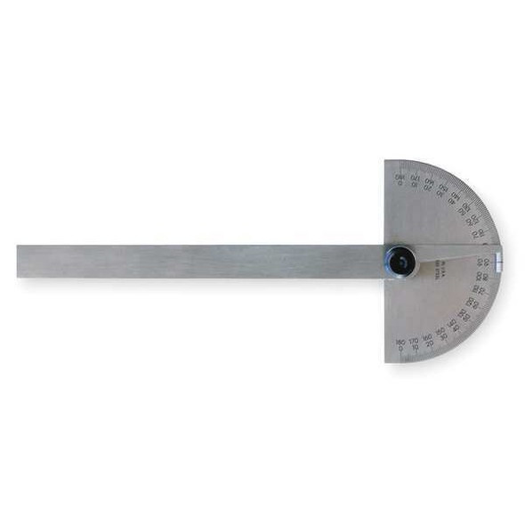 Mitutoyo Protractor, Semi-Circular, 6 In, Non-Grad 968-202