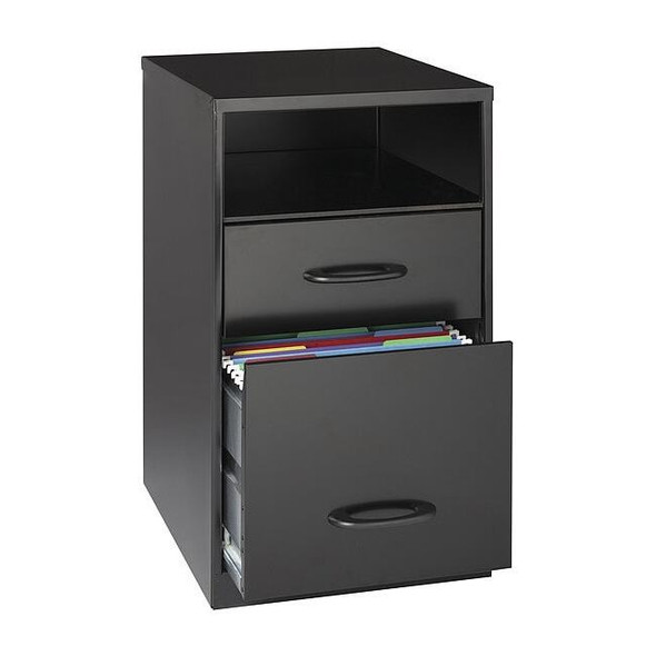 Space Solutions 2 Drawer Desk Pedestal, Black,  Letter 18505