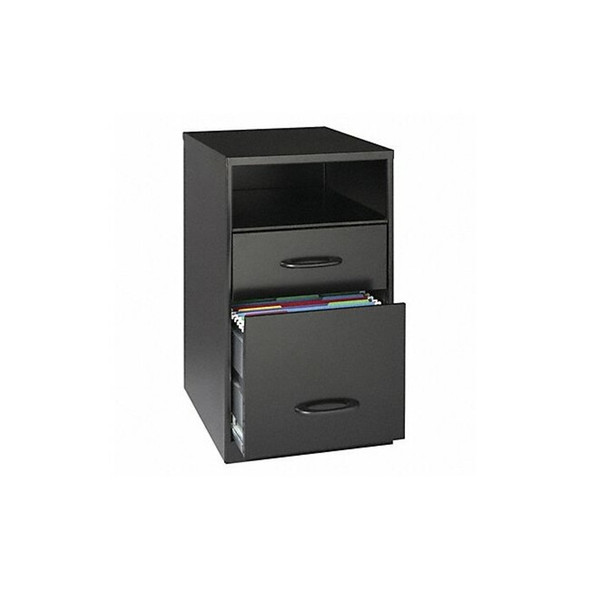 Space Solutions 2 Drawer Desk Pedestal, Black,  Letter 18505