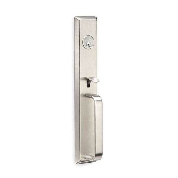 Assa Abloy Accentra Escutcheon Pull w/Lock and Thumbpiece 633F-US32D