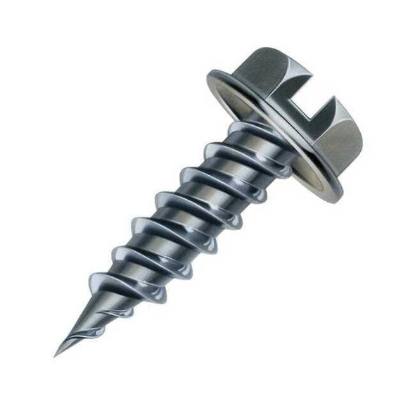 Sheet Metal Screw, #8 x 2 in, Zinc Plated Steel Oval Head Phillips Drive, 250 PK