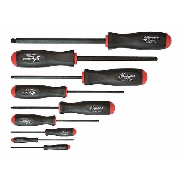 Bondhus Set 9 Ball End Screwdrivers 10699