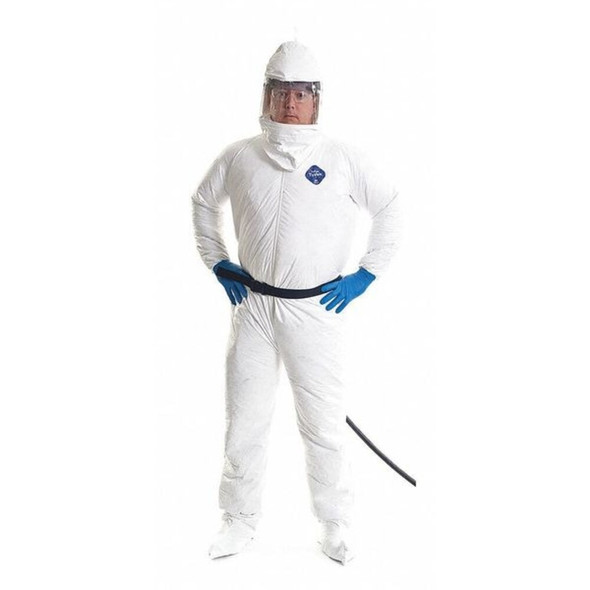 Bullard Double Bib Tychem QC Hood, Inner Bib, EVA Series, CC20, White 20TICN