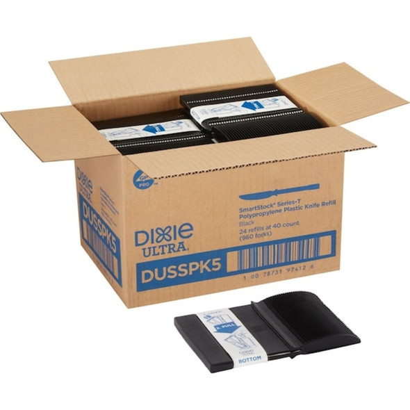 Dixie Knife, Blk, Series T, Med, DUSSPK5, PK960 DUSSPK5