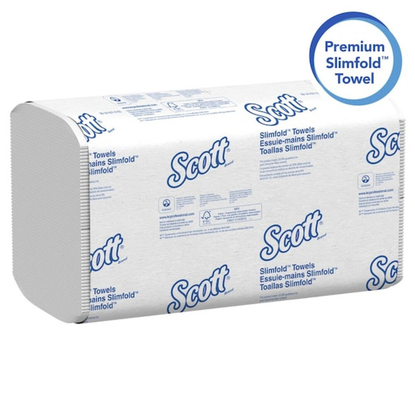 Scott Control Slimfold Multifold Paper Towels, 1 Ply, 90 Sheets, White, 24 PK  04442