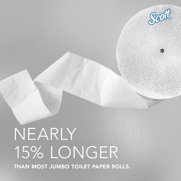 Scott Coreless High-Capacity Jumbo Roll Toilet Paper, 1-Ply, White, (2,300'/Roll, 12 Rolls/Case)