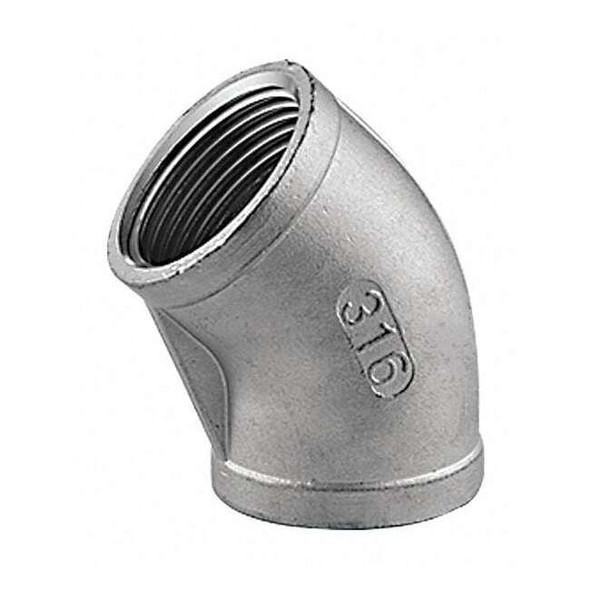 Manufacturer Varies StainlessSteel,45Elbow,1"NPTx1"NPT 604E111N010