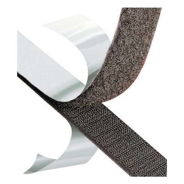 3m Reclosable Fastener, Acrylic Adhesive, 150 ft, 1 in Wd, Black SJ3527N