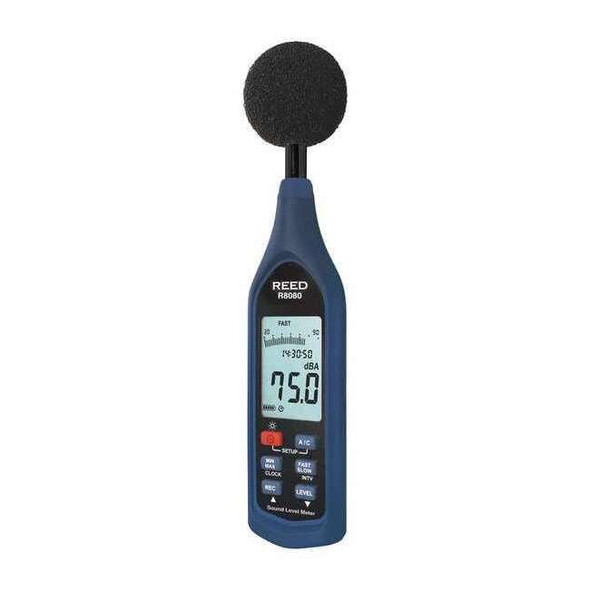 Reed Instruments Sound Level Meter, Datalogger with Bargraph, 30 to 130 dB R8080