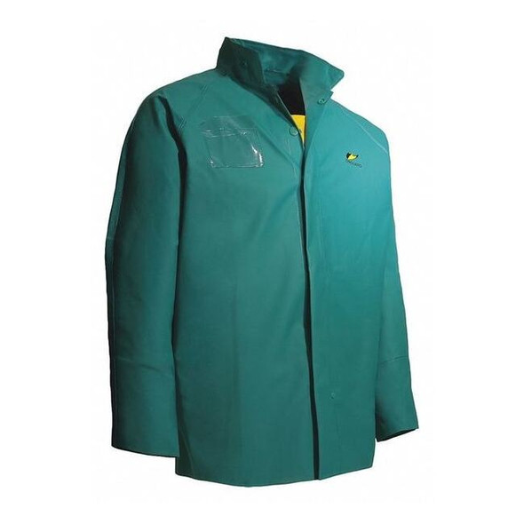 Onguard Chemtex Rain Jacket,Hood Snaps,Green,2XL 7103200
