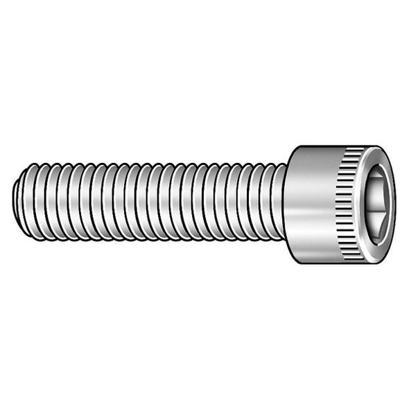 M10-1.50 Socket Head Cap Screw, Socket, Zinc Plated Steel, 25 mm Length, 100 PK