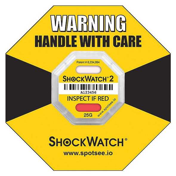 Shockwatch G-ForceIndicatingLabel,Ylw,PK50 48000K
