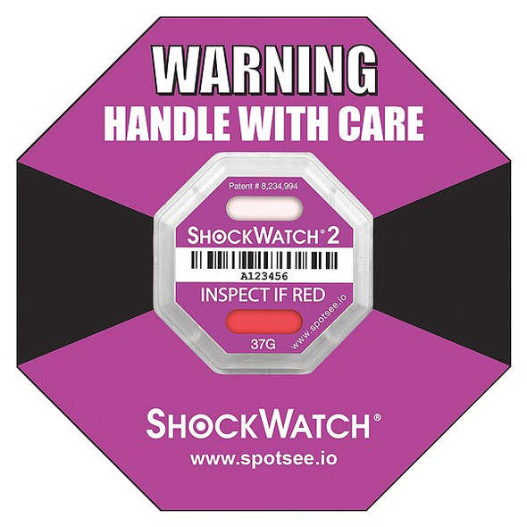 Shockwatch G-ForceIndicatingLabel,Prp,PK50 49000K