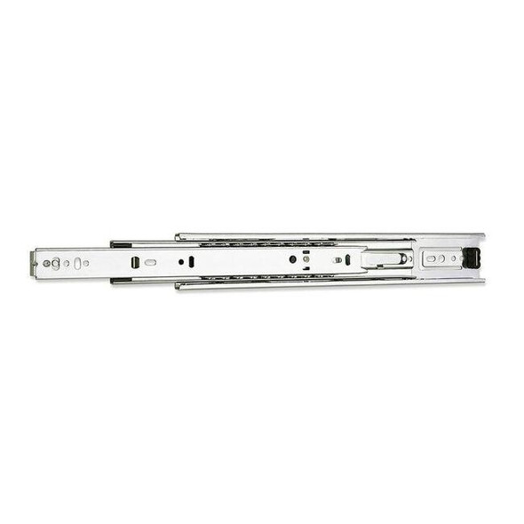 Drawer Slide, Side/Bracket Mount, Full, Soft Close, PK2, 1/2"W