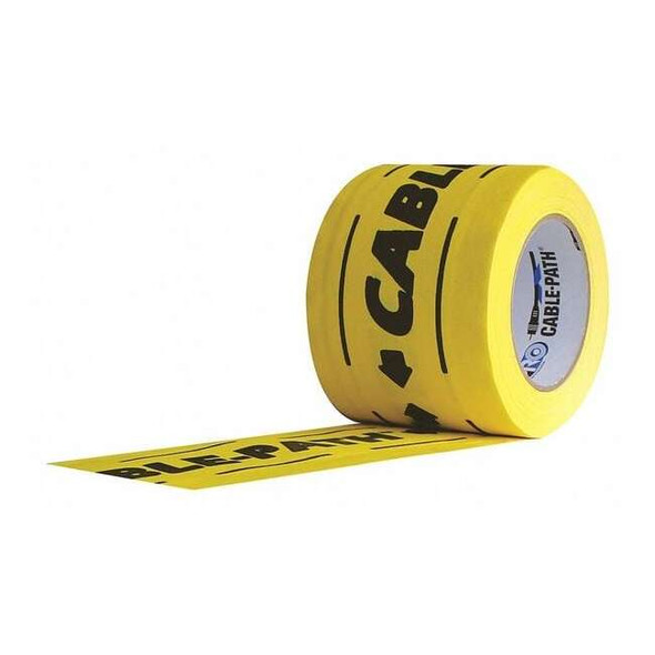 Protapes Gaffer'sTape,Black/Yellow,30ydL,4inW Cable Path