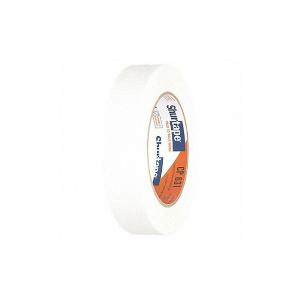 Masking Tape, 24 mm W x 55 m L, 4.9 mil Thick, White, Rubber Adhesive, 36 PK