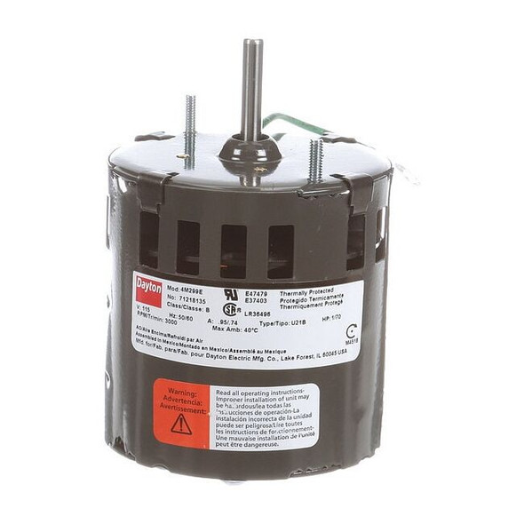 Dayton HVAC Motor,1/70 HP,3000 rpm,115V,3.3 71218135M