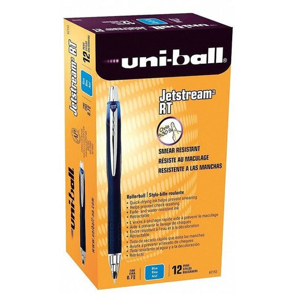 Uni-Ball Pen,Blue,Non-Erasable,Ballpoint,PK12 62153