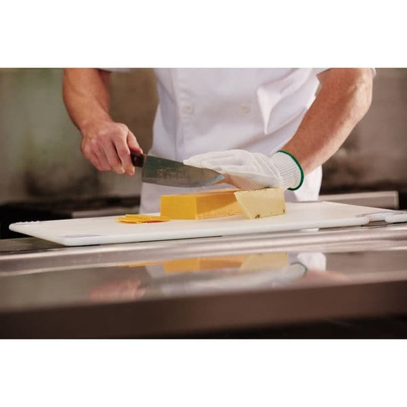 San Jamar Cutting Board,18x24 in,White CBG182412WHGR