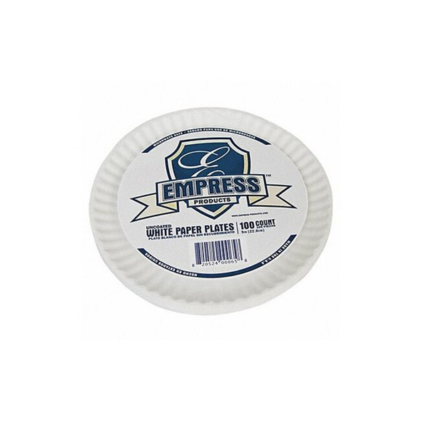 Manufacturer Varies Disposable Paper Plate,9 in,White,PK1200 E30300 Manufacturer Varies Disposable Paper Plate,9 in,White,PK1200 E30300