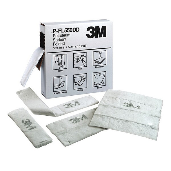 3m Absorbent Roll,Oil-Based Liquids,White PFL550DD 3m Absorbent Roll,Oil-Based Liquids,White PFL550DD