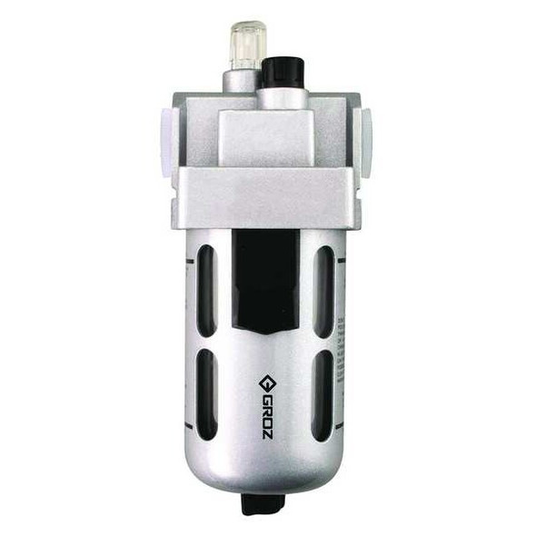 Groz Air Lubricator,1/4in NPT,58 cfm,145 psi L1491