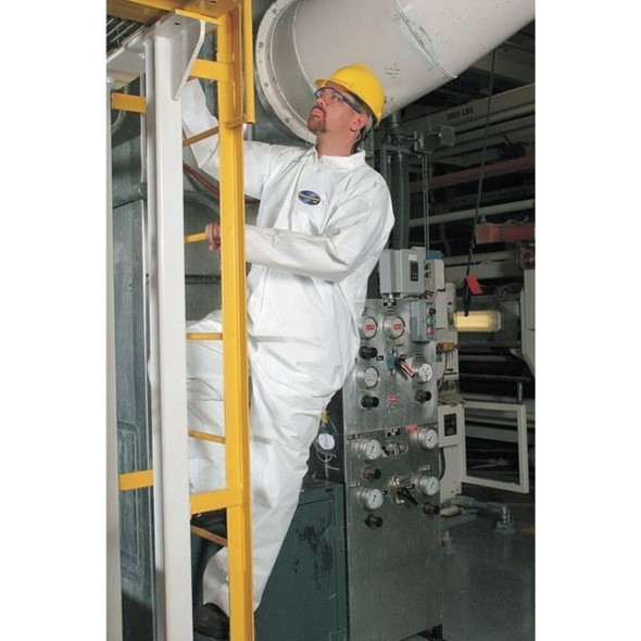 Kleenguard Liq Parti Protect Covall ZipFrnt Elas WrisAnkl WHT XL 25-Cs 44314