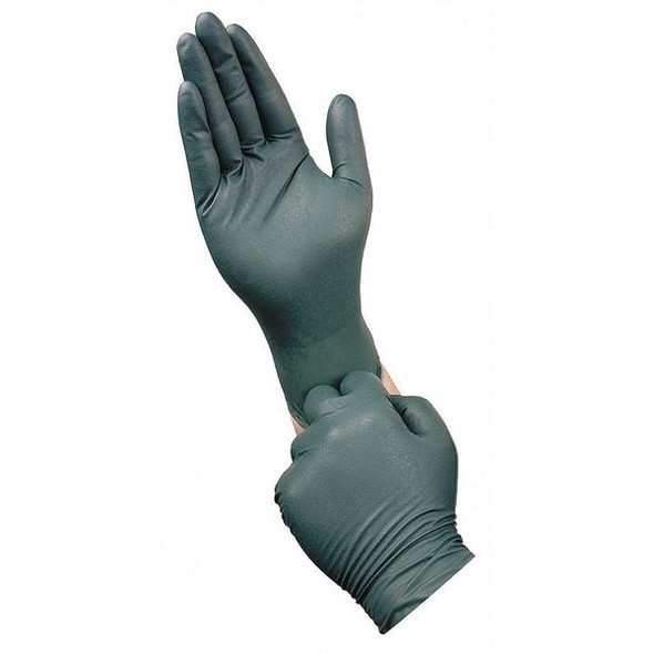 DFK-608, Disposable Gloves, 8.00 to 8.99 mil Palm, Nitrile, Powder-Free, XL (10), 50 PK, Green