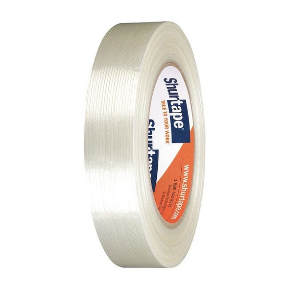 Strapping Tape, 5.2 mil Thick, 1 in W x 180 ft L, 3 in Core Dia., Clear, 36 PK