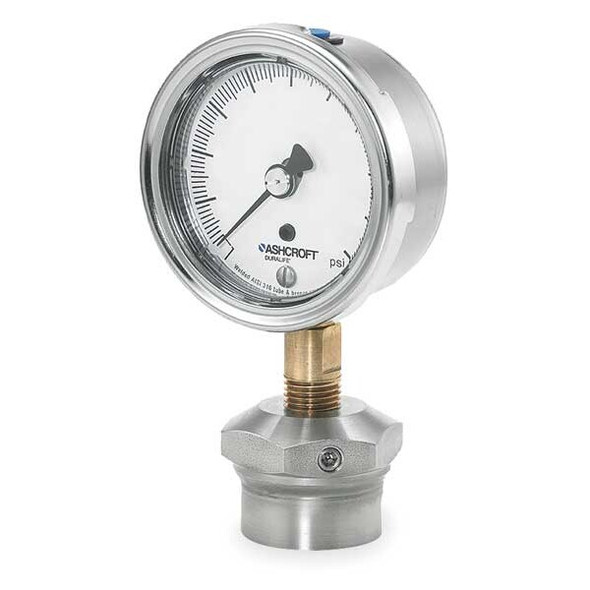 Ashcroft CompoundGaugewDiaphragmSeal300psi1PK 251009AW02L/310SSLXCG300