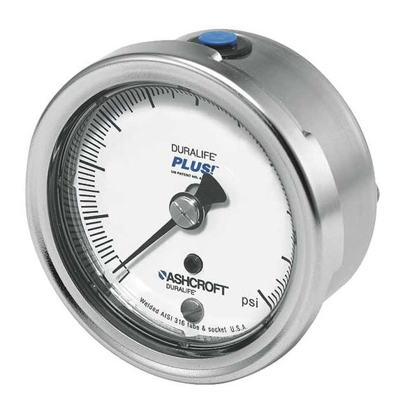 Ashcroft Industrial Vacuum Gauge,  +/-1.0%, Metal 251009SW02BXLLVAC