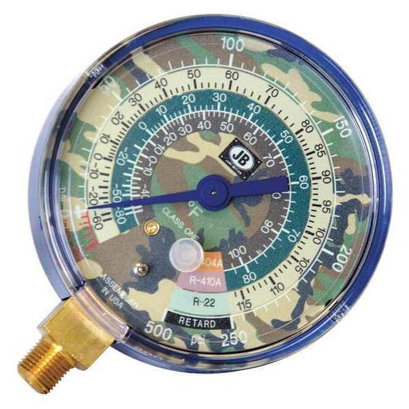 Jb Industries Gauge,3-1/8 In Dia,Low Side,Camo,500 psi M2-924CM Jb Industries Gauge,3-1/8 In Dia,Low Side,Camo,500 psi M2-924CM