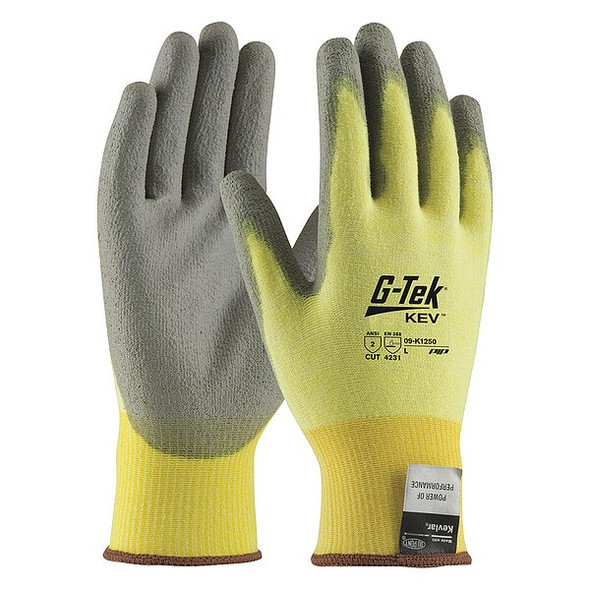 Cut-Resistant Glove, Cut Level A2 ,Dipped ,Polyurethane ,Smooth ,M 12 PK