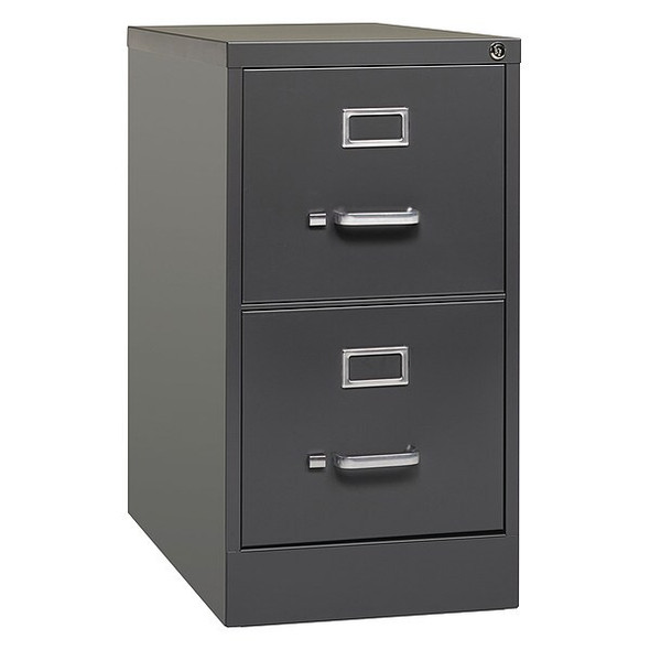 Hirsh 15 in W 2 Drawer Vertical File Cabinet, Charcoal,  Letter 24065