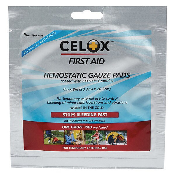 Celox Gauze Pad, Sterile, Beige, Chitosan, Pouch MS-FG08834281