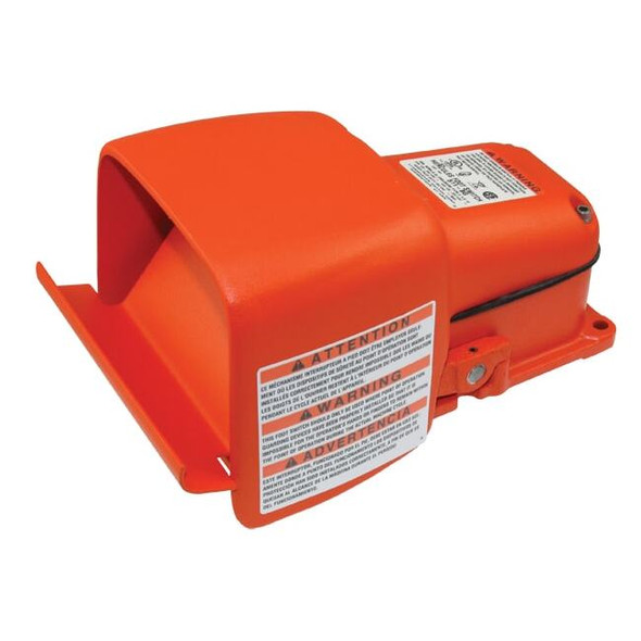 Linemaster FootSwtch,Orange,CastIron,SPDT,Momentary 511-BG