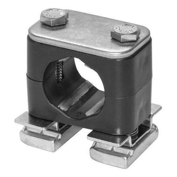 Stauff Tube Clamp,1.63in H,316 SS,Size 1/2in CRA-212.7-ACT-DP-AS-U-W5-K-642012