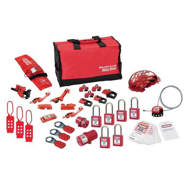Master Lock Safety Lockout Kit,Valve/Electrical 1458VE410PRE